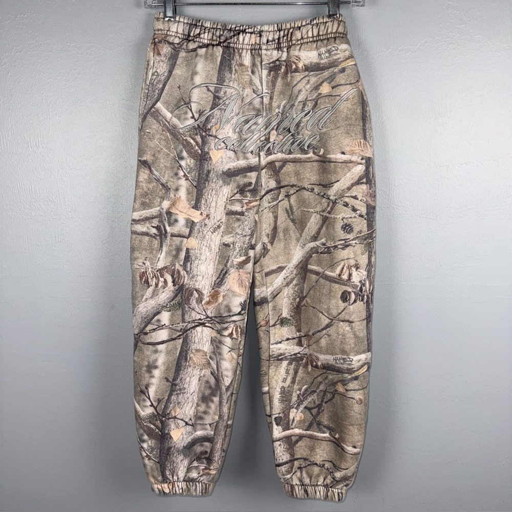 Named Collective Forbidden Sweatpants Women's XS Snow Forest Camo *READ